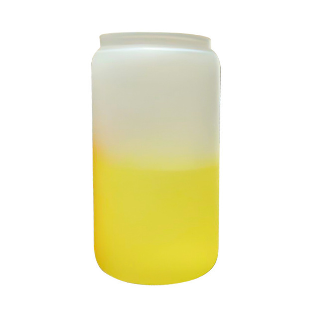 Case of 25pack 16oz Sublimation Cold Water Color Changing Glass Can With Bamboo Lid and Plastic Straw - Chinese Warehouse