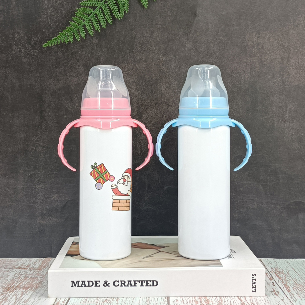 RTS Chinese Warehouse Case of 40pack 8oz Sublimation Stainless Steel Vacuum Baby With Lid and Straws