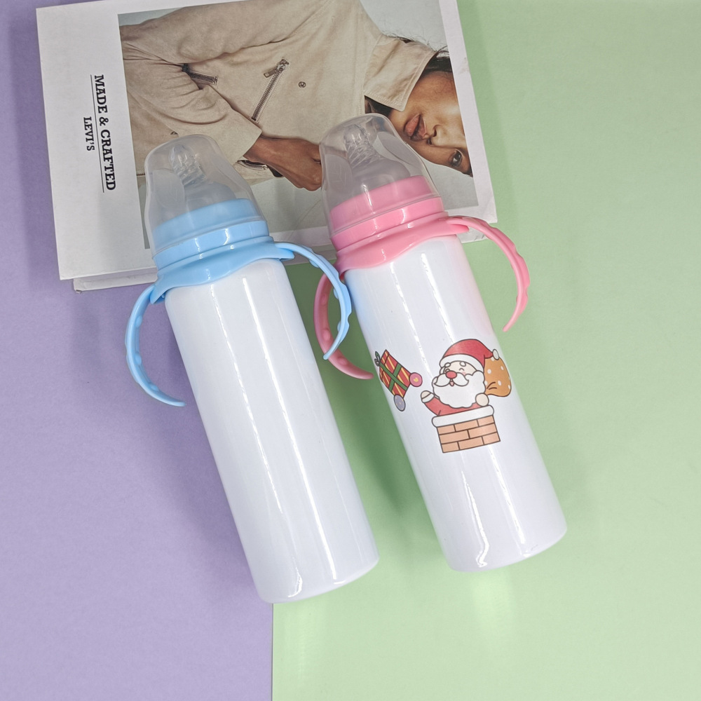 RTS Chinese Warehouse Case of 40pack 8oz Sublimation Stainless Steel Vacuum Baby With Lid and Straws