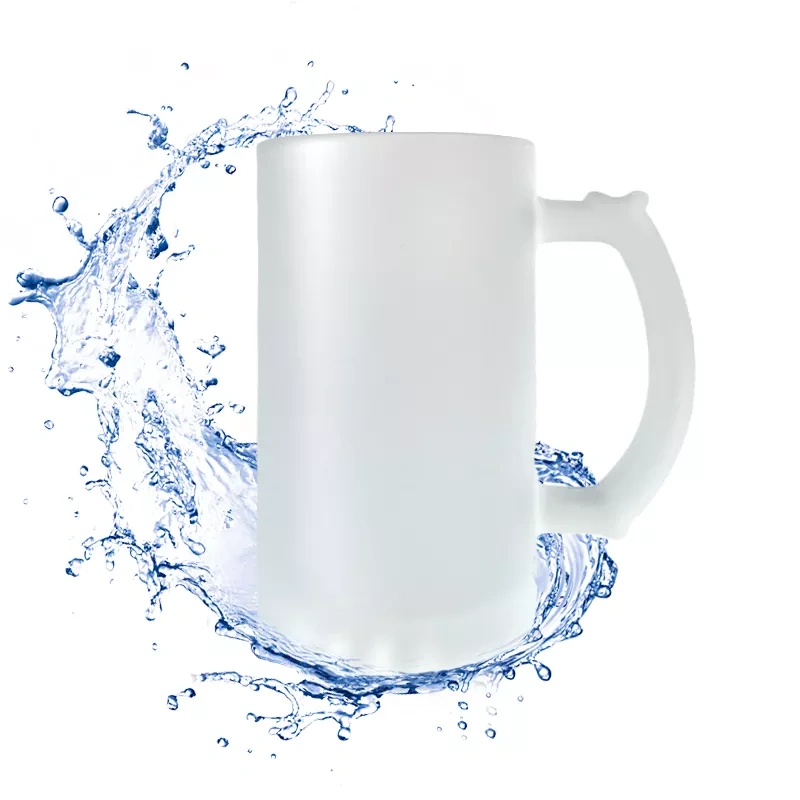 16oz Sublimation Case of 24pack Frosted Glass Can With Handle - US Warehouse