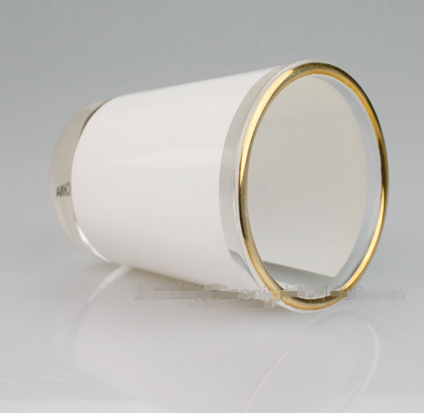 case of 144 pack RTS Chinese Warehouse 1.5oz white clear with gold ring Sublimation Whiskey Cocktail Shot Glasses