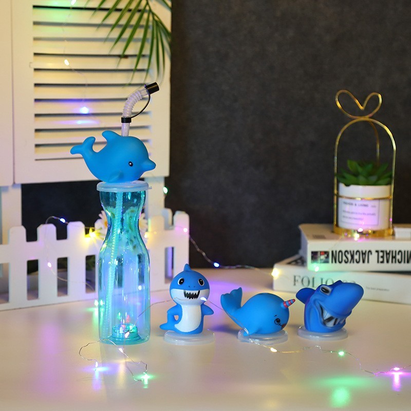 15oz Plastic Double Wall multi design disposable Tumbler with LED light - Chinese Warehouse