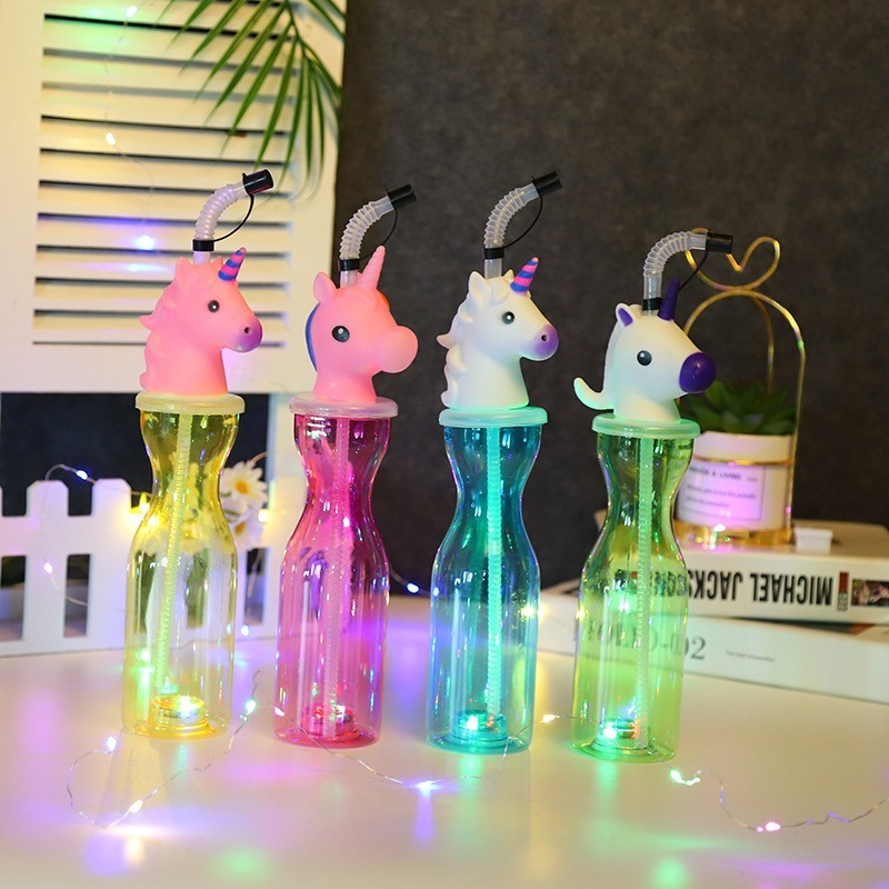 15oz Plastic Double Wall multi design disposable Tumbler with LED light - Chinese Warehouse