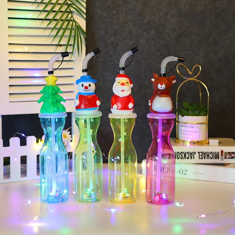 15oz Plastic Double Wall multi design disposable Tumbler with LED light - Chinese Warehouse