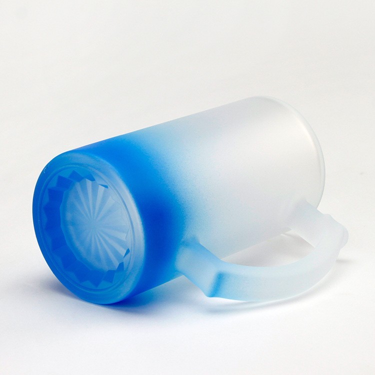 16oz Sublimation Case of 24pack multi color Glass Can With Handle - Chinese Warehouse
