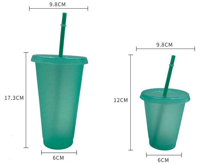 16oz/24oz Plastic Acrylic single Wall reuseble Tumbler with Plastic Straw - Chinese Warehouse