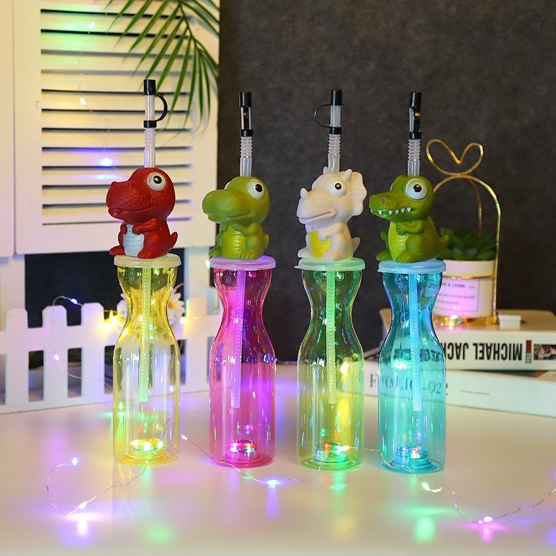 15oz Plastic Double Wall multi design disposable Tumbler with LED light - Chinese Warehouse