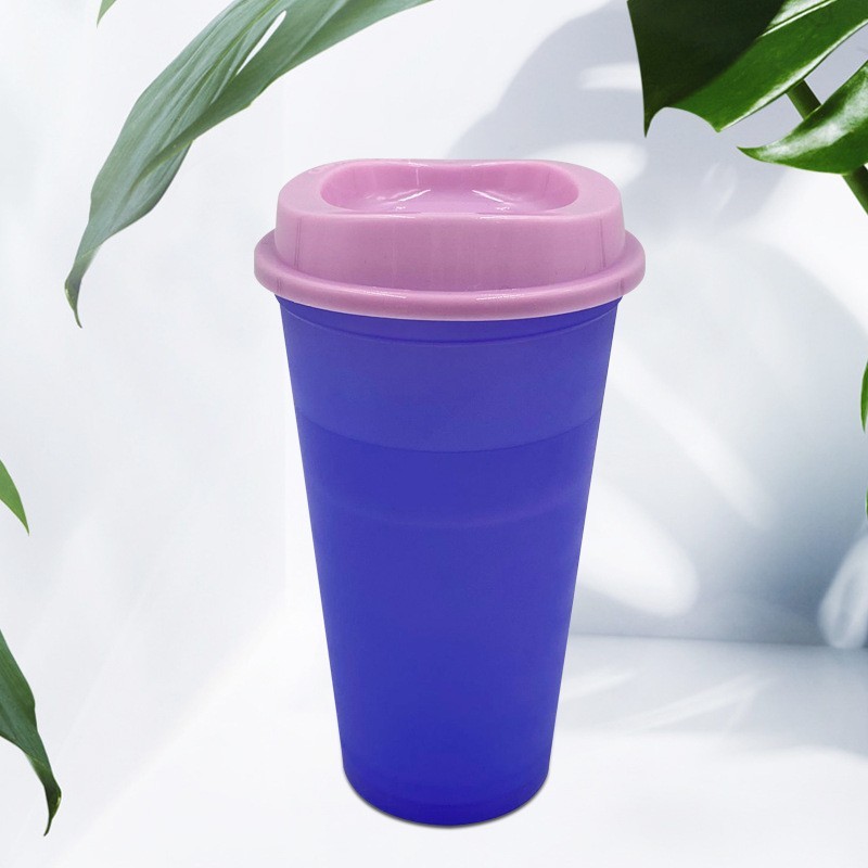 24oz case of 100pack Plastic Single Wall reusable HOT water color change Coffee cup  - Chinese Warehouse