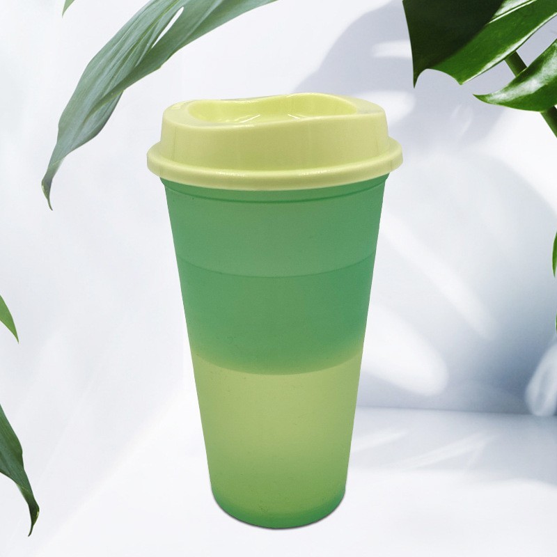 24oz case of 100pack Plastic Single Wall reusable HOT water color change Coffee cup  - Chinese Warehouse