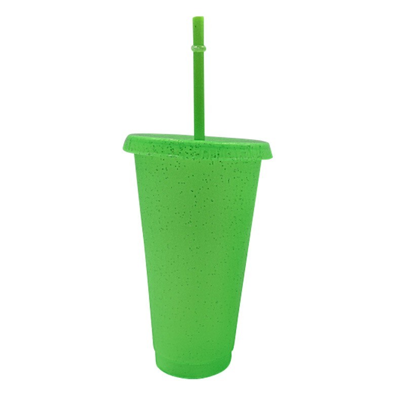 24oz case of 200pack Plastic Single Wall reusable light Green Tumbler with Plastic Straw - Chinese Warehouse