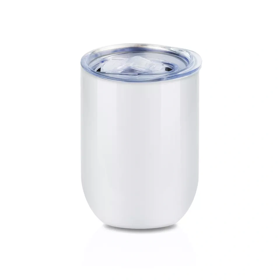 RTS US Warehouse Case of 50pack 12oz Sublimation Straight Wine Tumbler wiht Plastic Lids