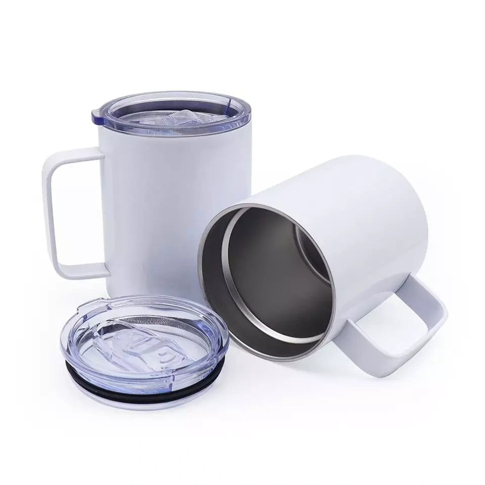 RTS US Warehouse Case of 25pack 10oz Sublimation Stainless Straight Wine Tumbler with Handle&Plastic Lids