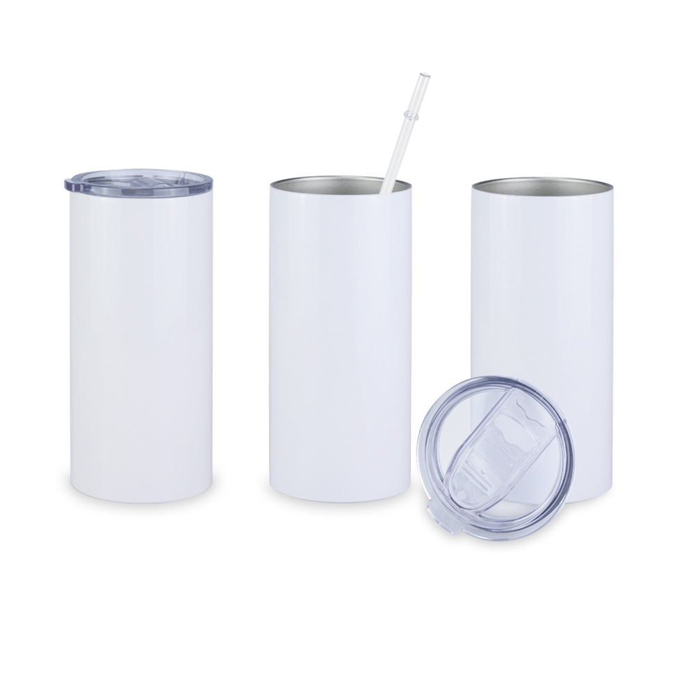 RTS US Warehouse Case of 25pack 22oz Sublimation Straight Fatty Tumblers wiht Plastic Straw&Lids