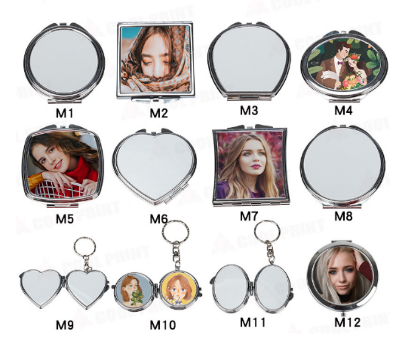 New Hot Selling Sublimation mental makeup mirror- Chinese Warehouse