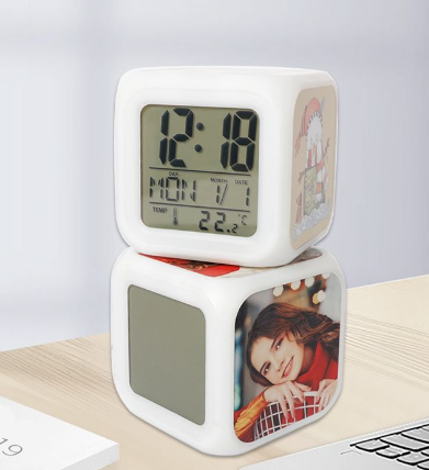 Case of 50pack 3 Sided Sublimation LED Alarm Clock - Chinese Warehouse