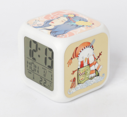 Case of 50pack 3 Sided Sublimation LED Alarm Clock - Chinese Warehouse