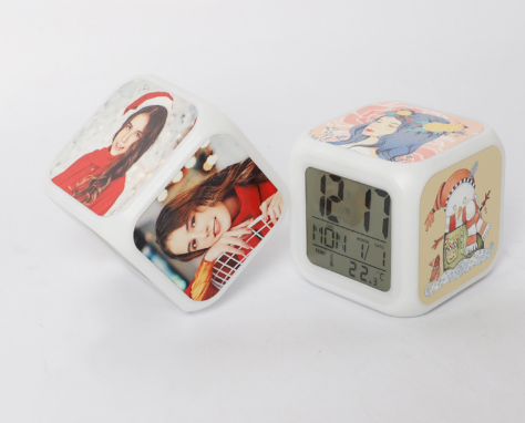 Case of 50pack 3 Sided Sublimation LED Alarm Clock - Chinese Warehouse