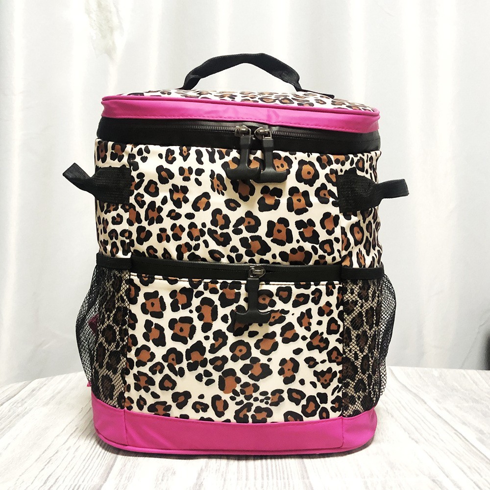 13"*12"*6" Case of 40pack New ice pack Leopard print camouflage backpack outdoor picnic insulation pack lunch bag - Chinese Warehouse