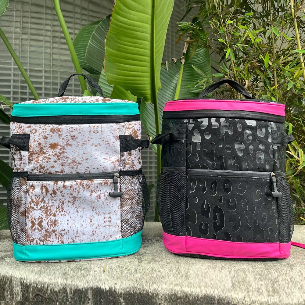 13"*12"*6" Case of 40pack New ice pack Leopard print camouflage backpack outdoor picnic insulation pack lunch bag - Chinese Warehouse