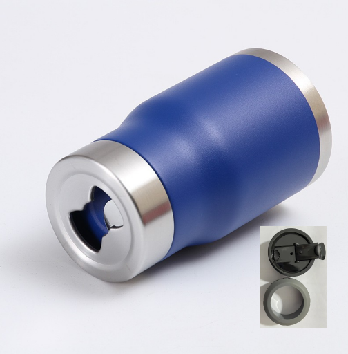 Hot selling for Father Day Case of 50pack 14oz 4in1 powder coating Can Cooler with opener and duo lids -Chinese Warehouse