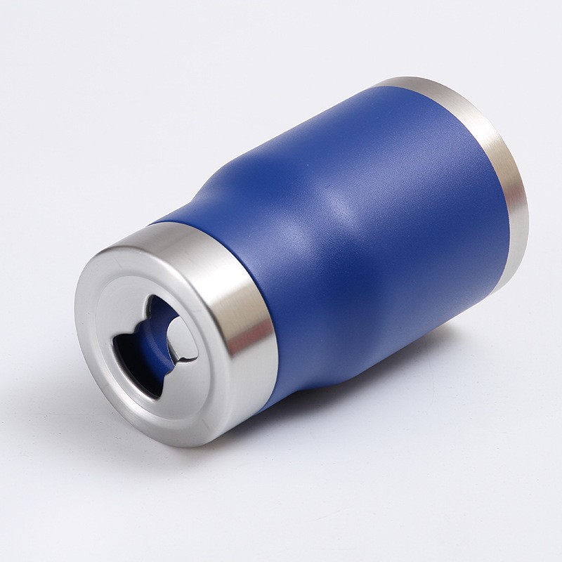 Hot selling for Father Day Case of 50pack 14oz 4in1 powder coating Can Cooler with opener and duo lids -Chinese Warehouse