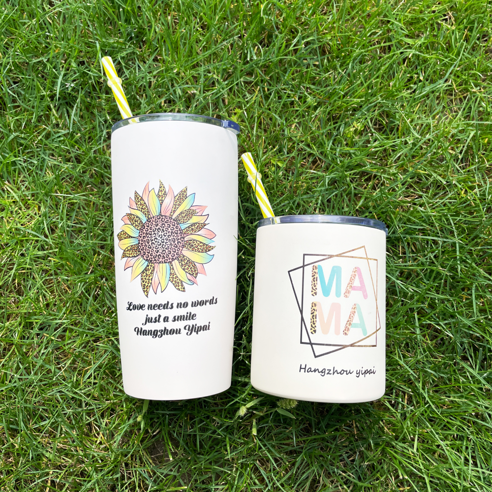 New design of Macron color 10oz/ 20oz sublimation tumbler   - Chinese Warehouse
