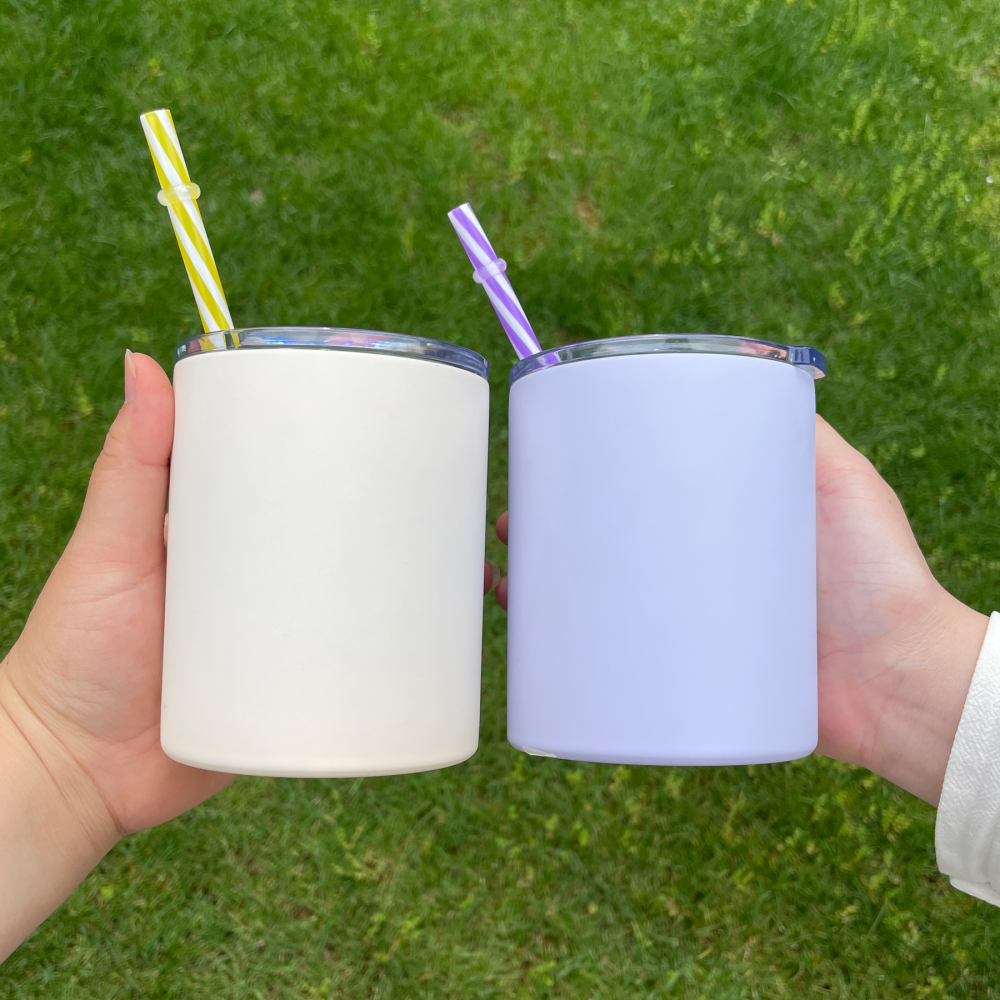 New design of Macron color 10oz/ 20oz sublimation tumbler   - Chinese Warehouse