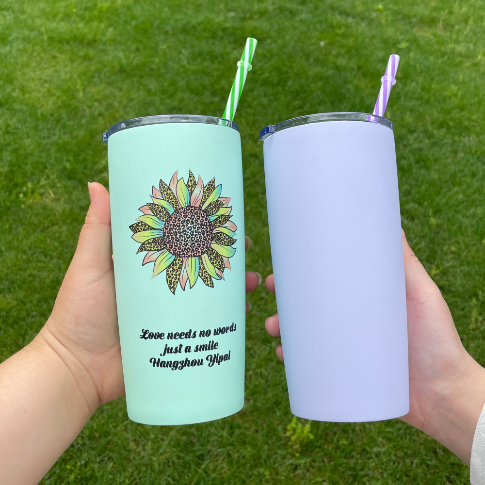 New design of Macron color 10oz/ 20oz sublimation tumbler   - Chinese Warehouse