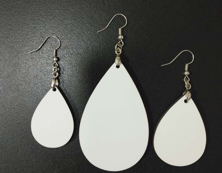 Case of 100pairs Hot selling   MDF sublimation earrings- Chinese Warehouse