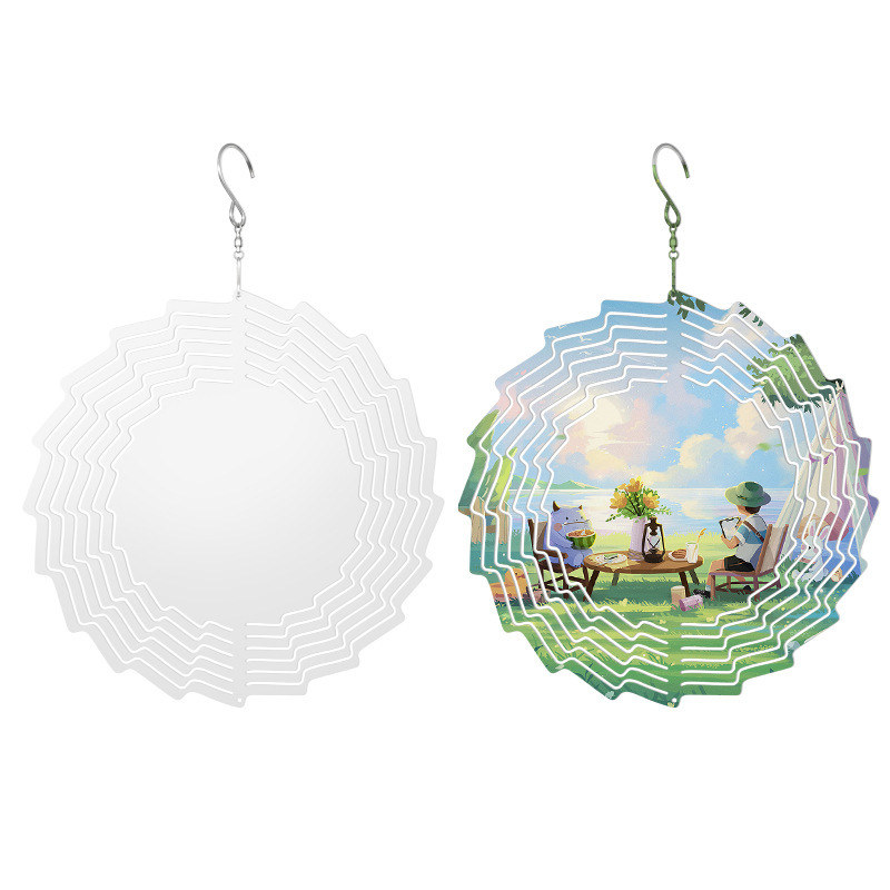 Double Side Sublimation Case of 25pack Alluminum 8"/10" Wind Spinner with Mixed/Single Shape - Chinese Warehouse