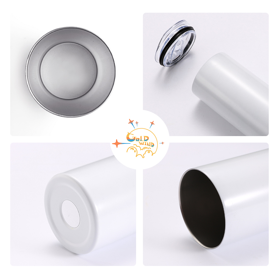 Preorder - Warehouse Case of 25pack 20oz Sublimation Straight Skinny Tumblers wiht Plastic Straw&Lids