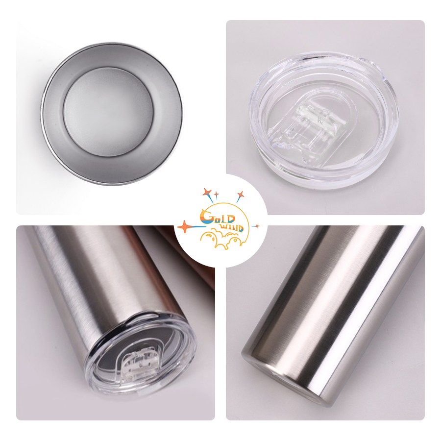 Preorder - US Warehouse Case of 25pack 20oz Sublimation Silver Straight Skinny Tumblers with Plastic Straw&Lids
