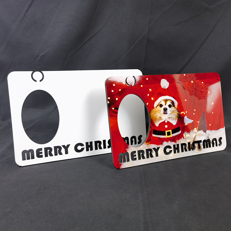 Sublimation Blank MDF Christmas Photo Frame with Doll    - Chinese Warehouse