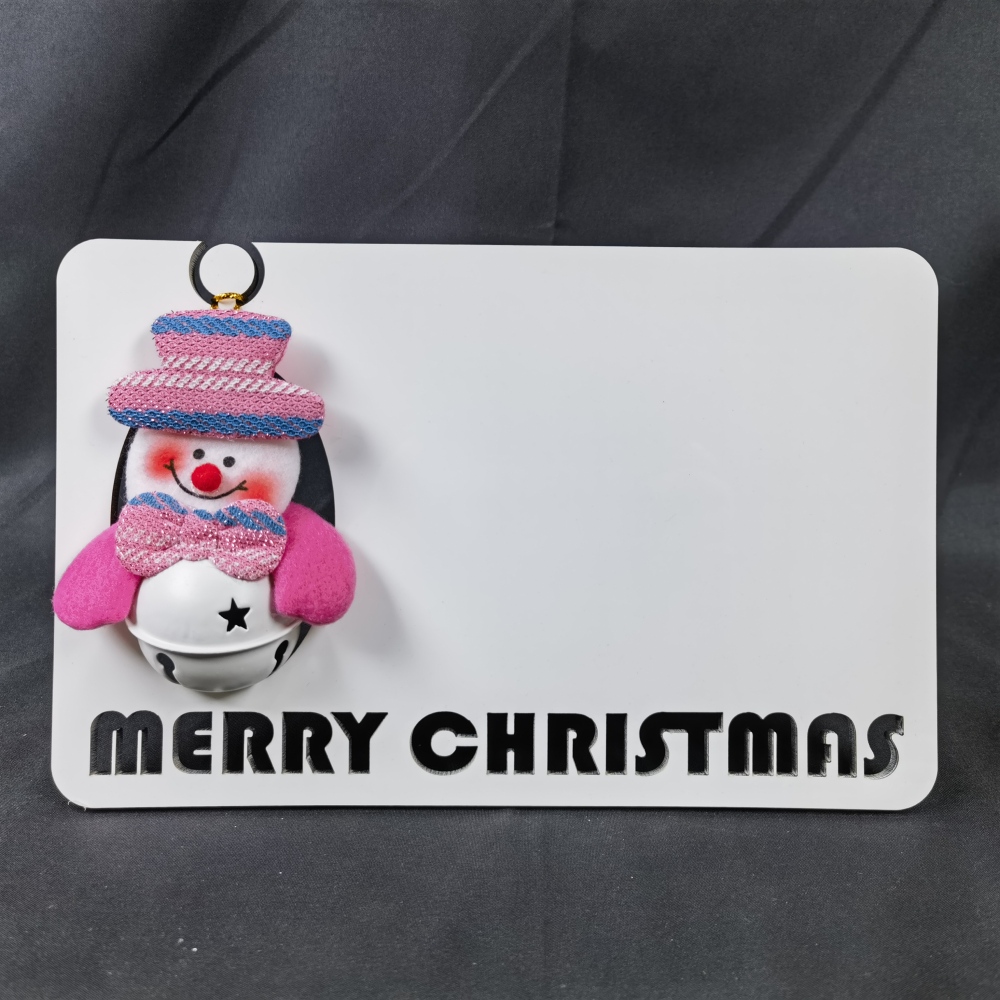 Sublimation Blank MDF Christmas Photo Frame with Doll    - Chinese Warehouse