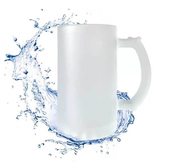 16oz Sublimation Case of 24pack Frosted&Clear Glass Can With Handle - US Warehouse