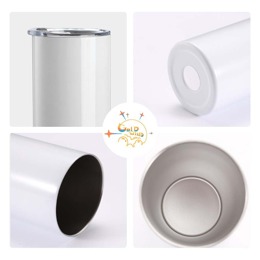 Preorder - US Warehouse Case of 25pack 15oz Sublimation Straight Skinny Tumblers wiht Plastic Straw&Lids