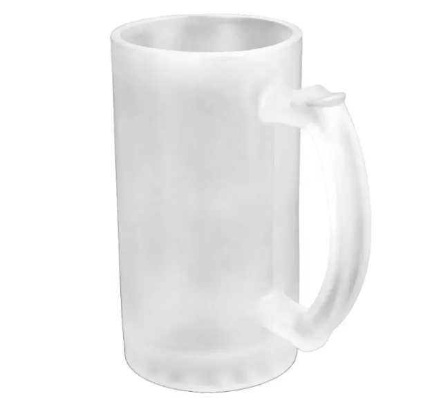 16oz Sublimation Case of 24pack Frosted&Clear Glass Can With Handle - US Warehouse