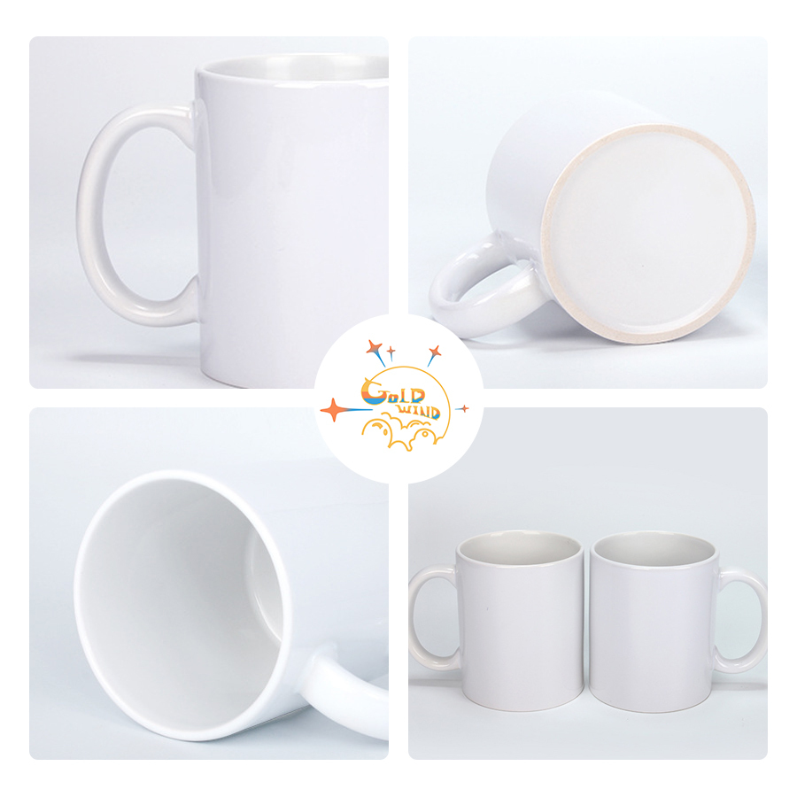RTS US Warehouse Case of 36pack 11oz Ceramic White Spoon Sublimation Coffee Mugs