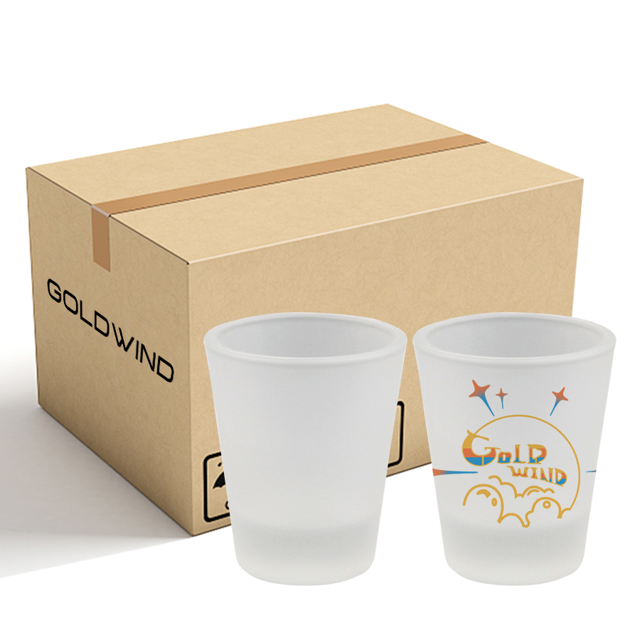 Preorder - US Warehouse Case of 72 pack 1.5oz Frosted Sublimation Whiskey Cocktail Shot Glasses