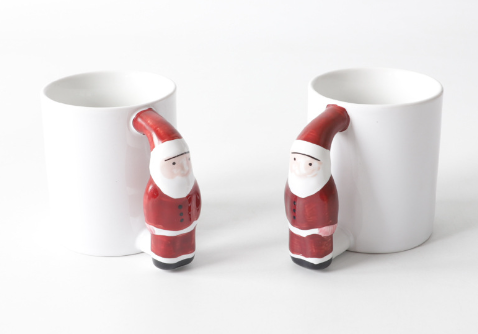 11oz Sublimation  Case of 36pack  Inner Roasted Coated Ceramic Mugs with Colored Handle - Chinese Warehouse