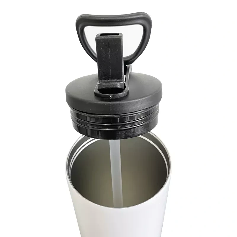 RTS US Warehouse Wide Mouth 20oz Double Walled Stainless Sports Water Bottle with Spout Lids and Rotating Handle