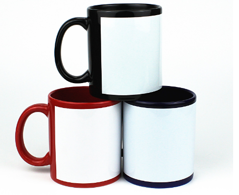 11oz Sublimation Case of 36pack Scratch White Flower Mug Heat Transfer Sublimation Mug Coating Patch Full Color Flower Ceramic Mugs With Handle