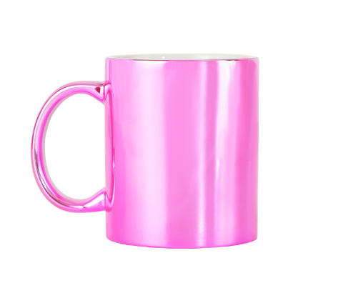 11oz Sublimation Case of 36pack Colored Ceramic Glossy  Mugs with Heart Handle - Chinese Warehouse