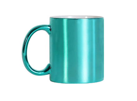 11oz Sublimation Case of 36pack Colored Ceramic Glossy  Mugs with Heart Handle - Chinese Warehouse