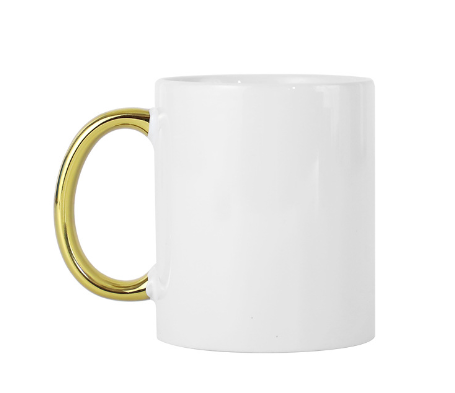11oz Sublimation Case of 36pack Colored Ceramic Glossy  Mugs with Heart Handle - Chinese Warehouse