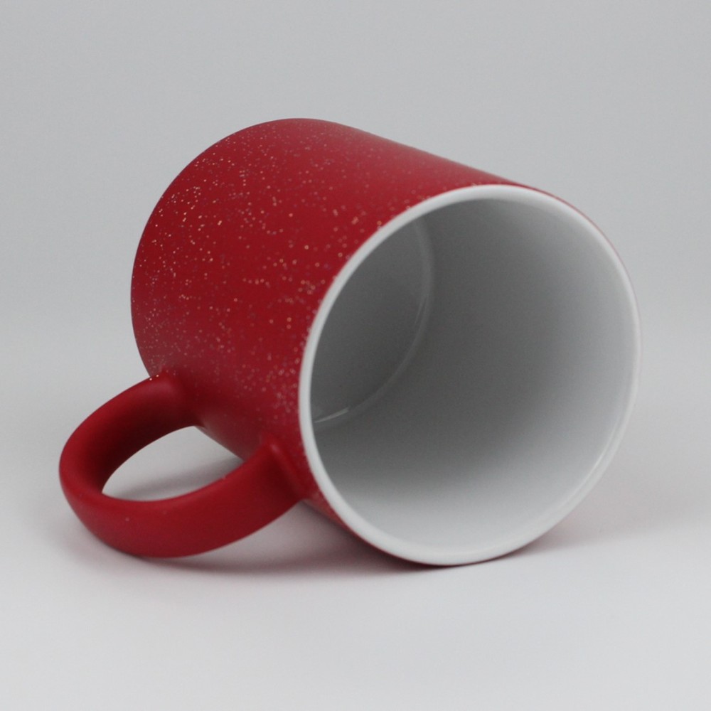 11oz Sublimation Case of 36pack Glitter Ceramic Colored Changing Mugs with Handle - Chinese Warehouse