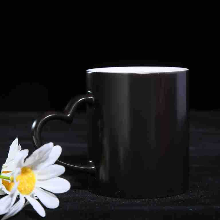 11oz Sublimation Case of 36pack Ceramic Glossy Color Changing Mugs with Heart Handle - Chinese Warehouse