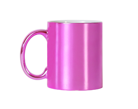 11oz Sublimation Case of 36pack Colored Ceramic Glossy  Mugs with Heart Handle - Chinese Warehouse