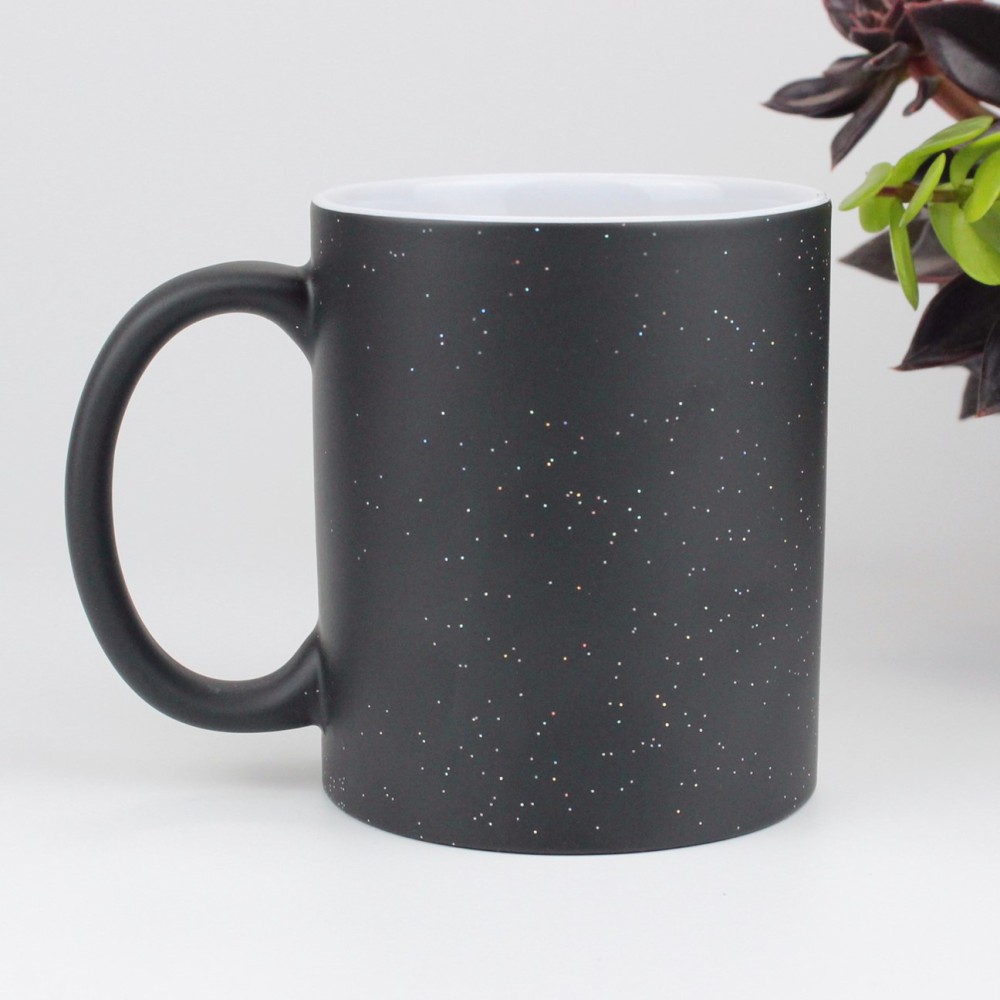 11oz Sublimation Case of 36pack Glitter Ceramic Colored Changing Mugs with Handle - Chinese Warehouse