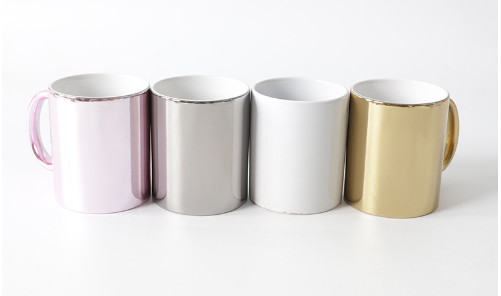 11oz Sublimation Case of 36pack Colored Ceramic Glossy  Mugs with Heart Handle - Chinese Warehouse